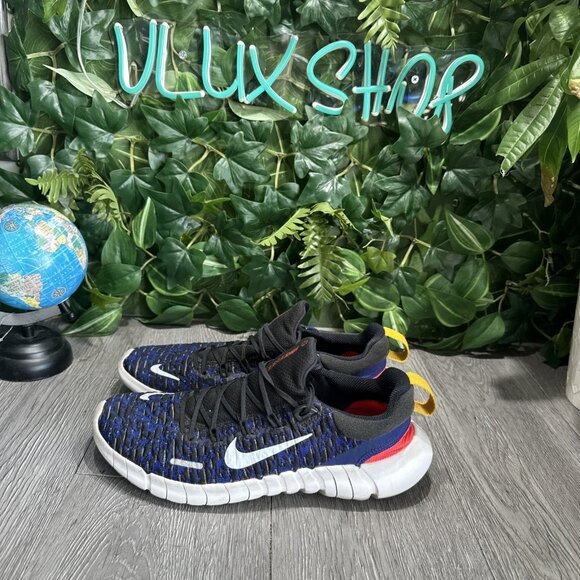 Nike Free Run 5.0 Men’s Size 7 Blue White Black Concord Road Running Shoes - Picture 4 of 9